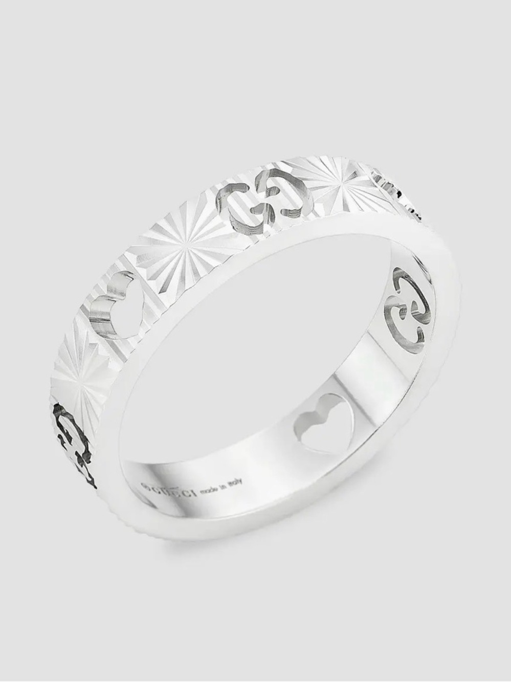 Gucci Icon 18k White Gold Star Ring
